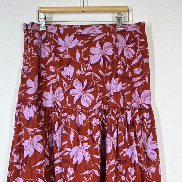 Wayf Bandeau Maxi Skirt Set Dress Crop Top Floral Large - Picture 5 of 14